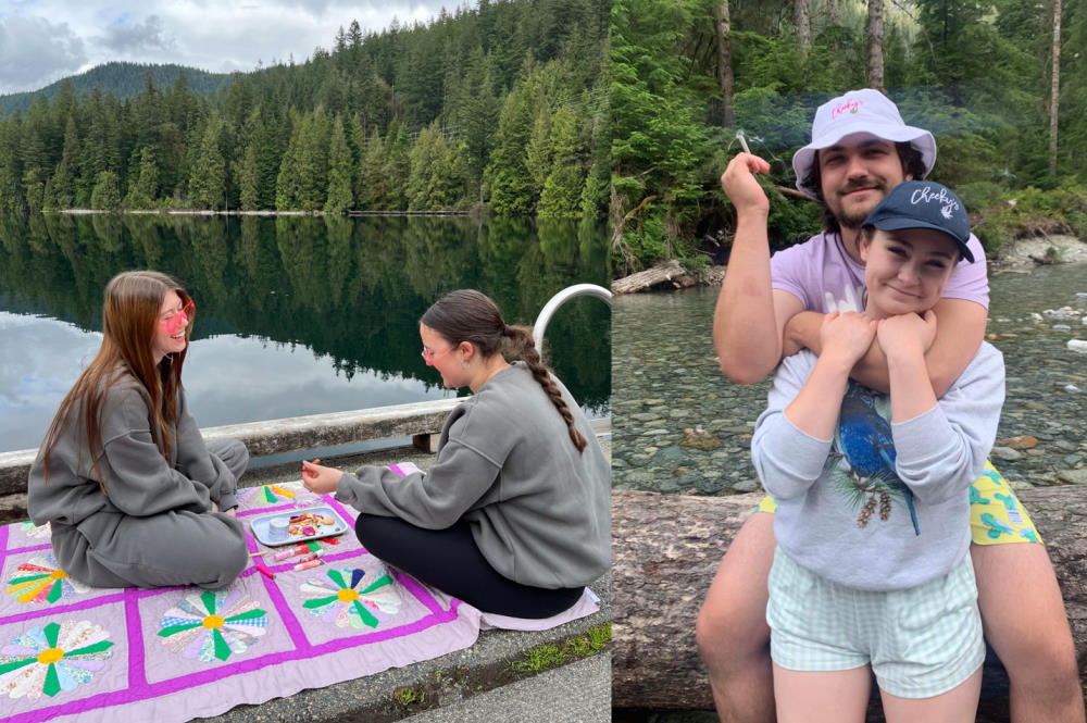 enjoying cannabis at the lake