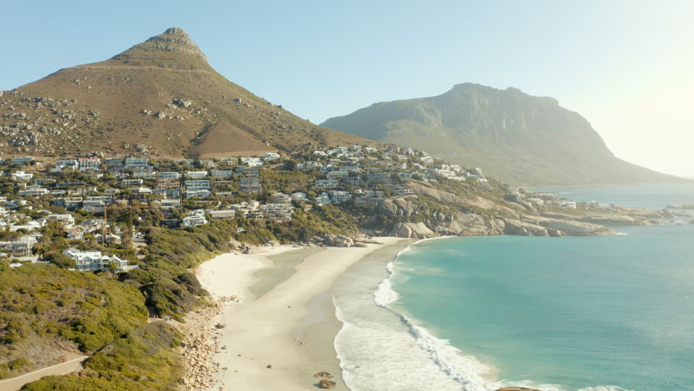 beach and homes in South Africa