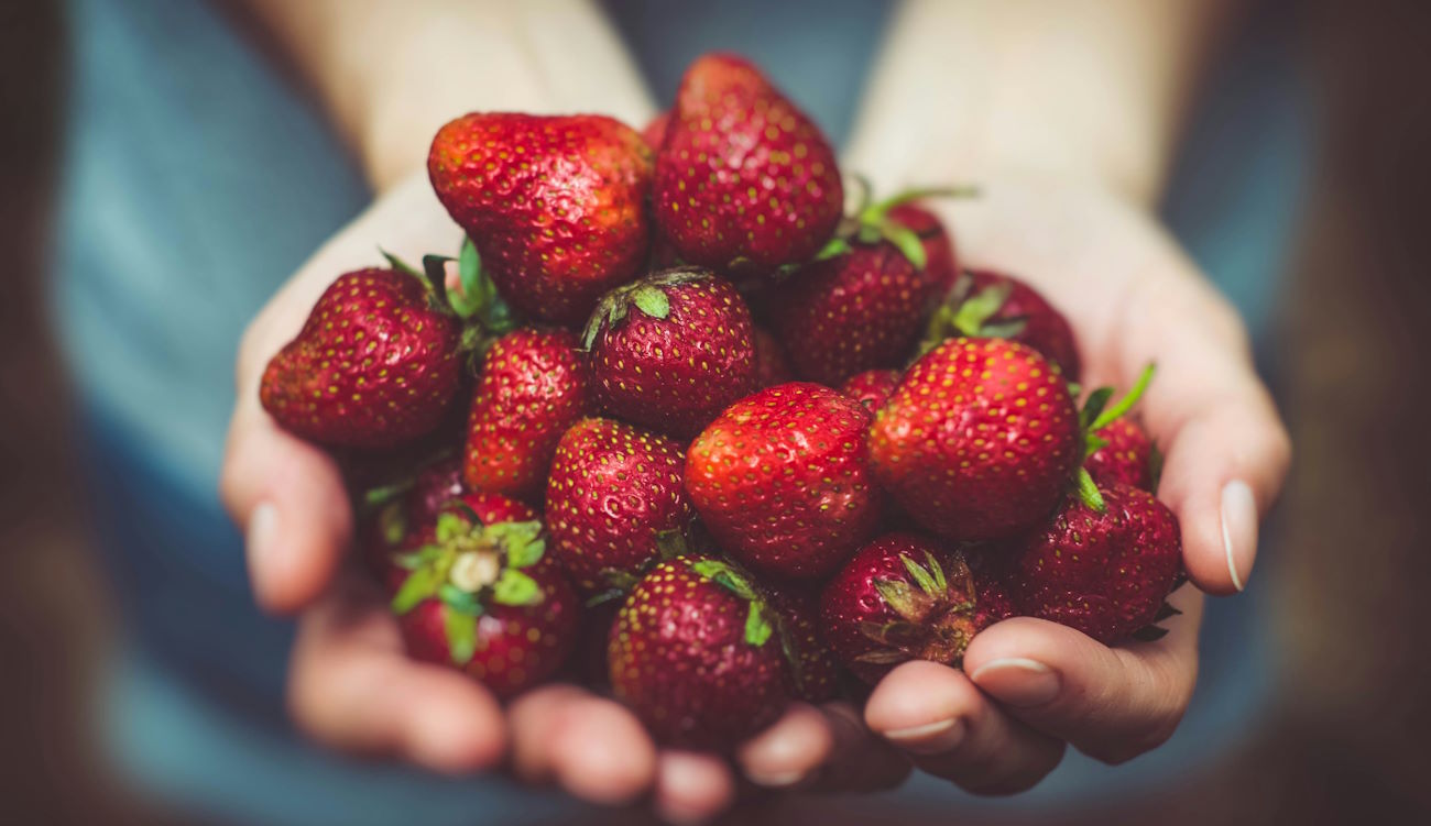 handful of strawberries