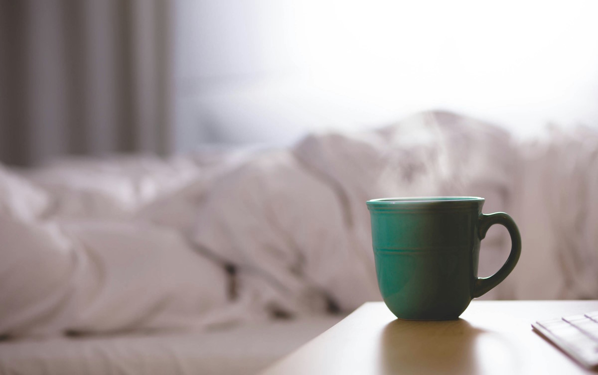 coffee next to bed