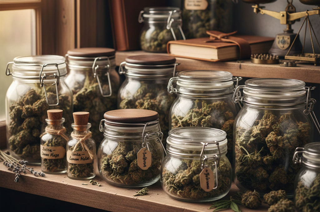 collection of cannabis flowers