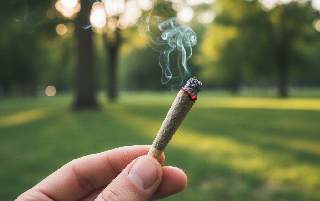 smoking cannabis outdoors